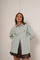 Teddy – camisa de Botones Oversize Verde Menta